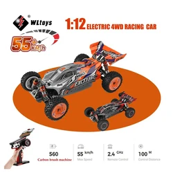 WLtoys124010 55KM/H RC Car profesjonalny pojazd wyścigowy 4WD Off-road elektryczny szybki Drift zdalnie sterowane zabawki dla chłopca prezent