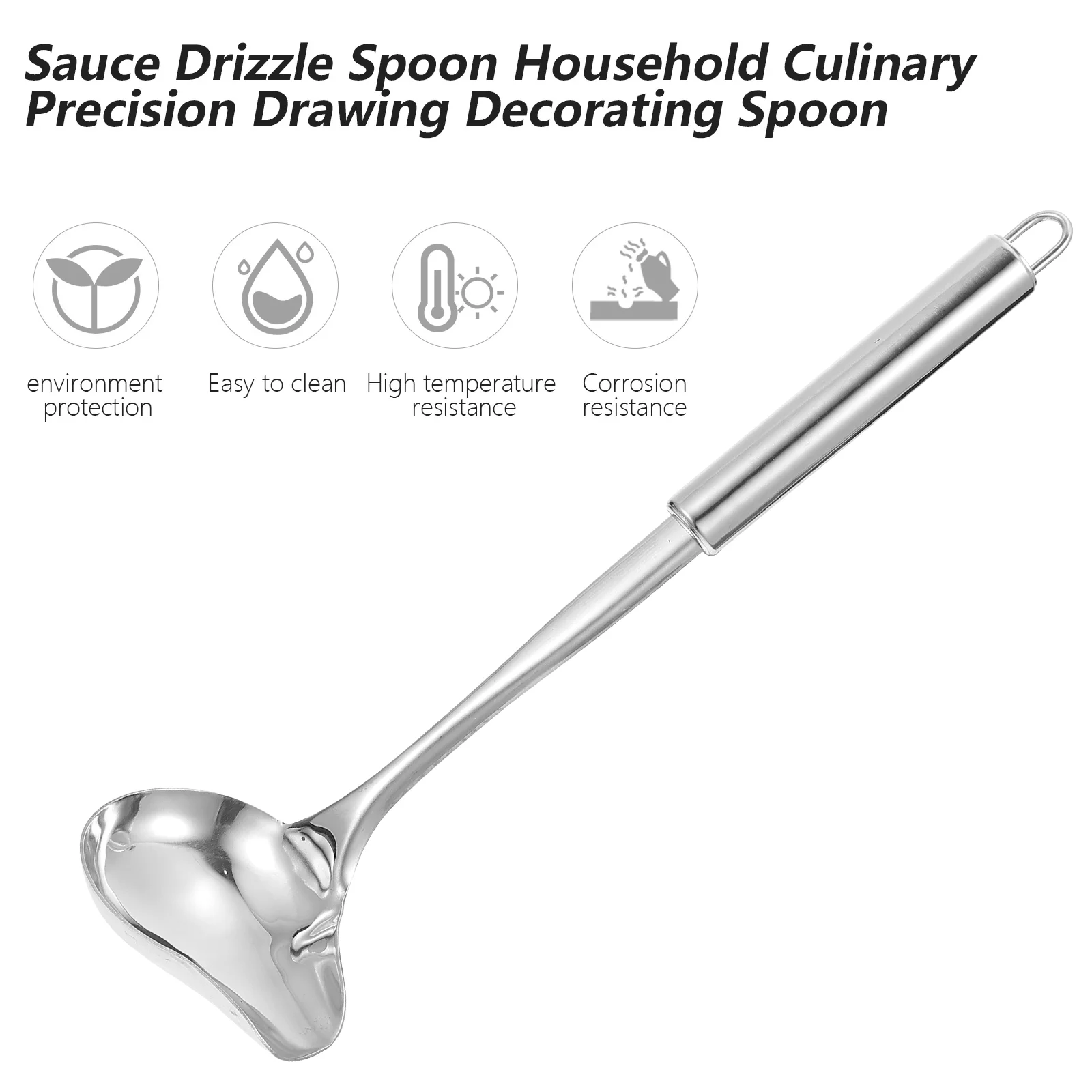 Cuillère à soupe louche, 2 pièces Cuillère à poignée pour boardet aissce Louche Hot Cuillère de service en acier inoxydable