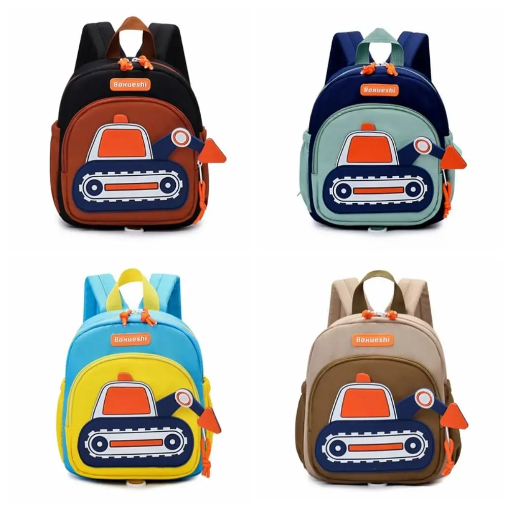 New Children Harness Toddler Leash Backpack Anti Lost Wrist Link Excavator Design School Bags Kids Travel Rucksack