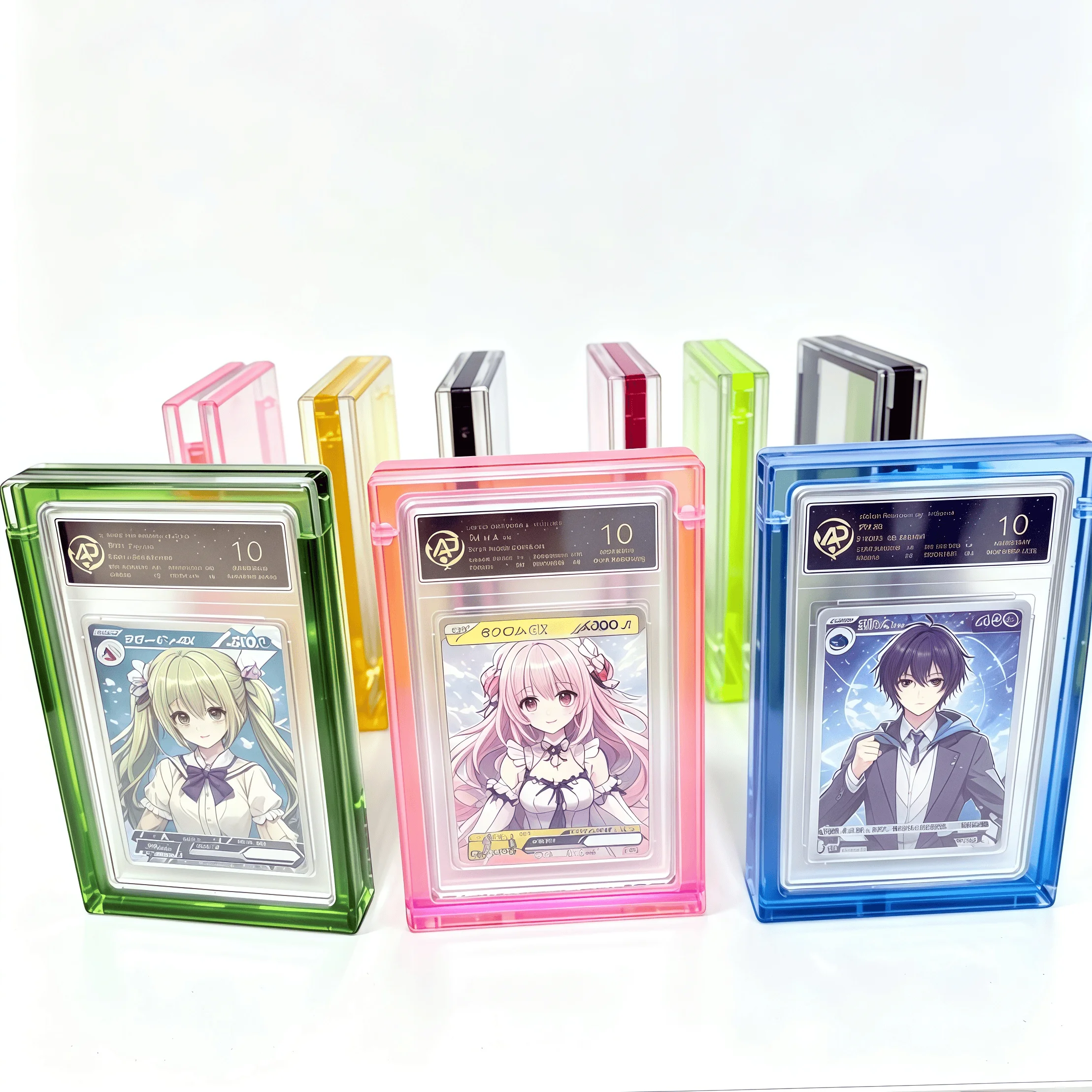 

Magnetic UV Protection Acrylic Card Display Brick Clear Graded Card Storage Holder Stand Pokemon YuGiOh PTCG Anime Trading Cards