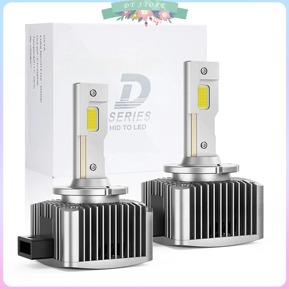 플러그 앤 플레이 올인원 키트 램프 전구 프로젝터, 고출력 안개등 렌즈, D3S LED 헤드라이트, D1S D2S 터보, 6000K, 70W, 20000Lm