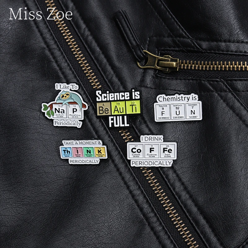 

Periodic Table Of Element Enamel Pin Science Magic Pharmacist Gene Strand Microscope Brooch Lapel Badge Jewelry Gift For Chemist