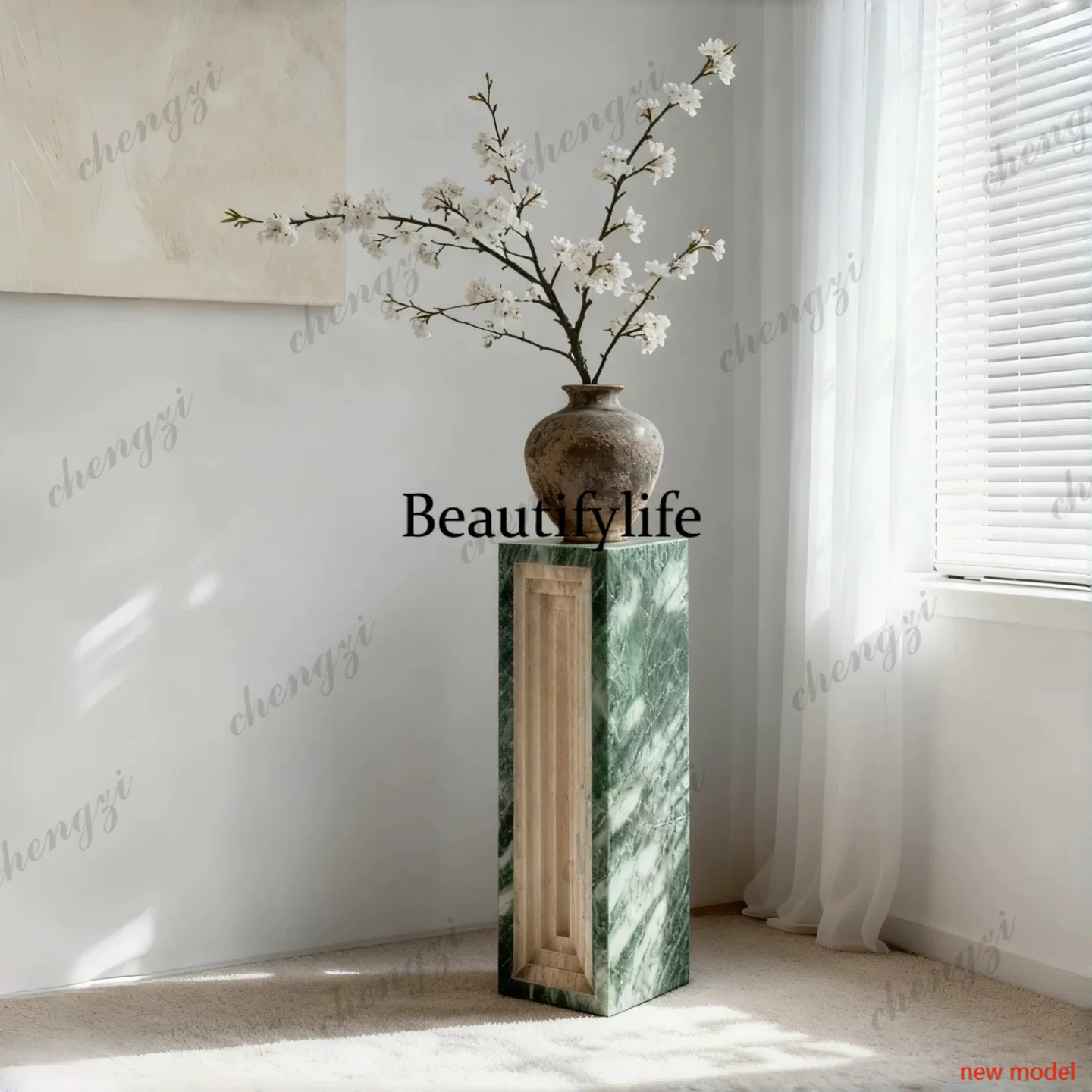 Floor-to-ceiling sculpture base ornament pier pier display stand columnN138