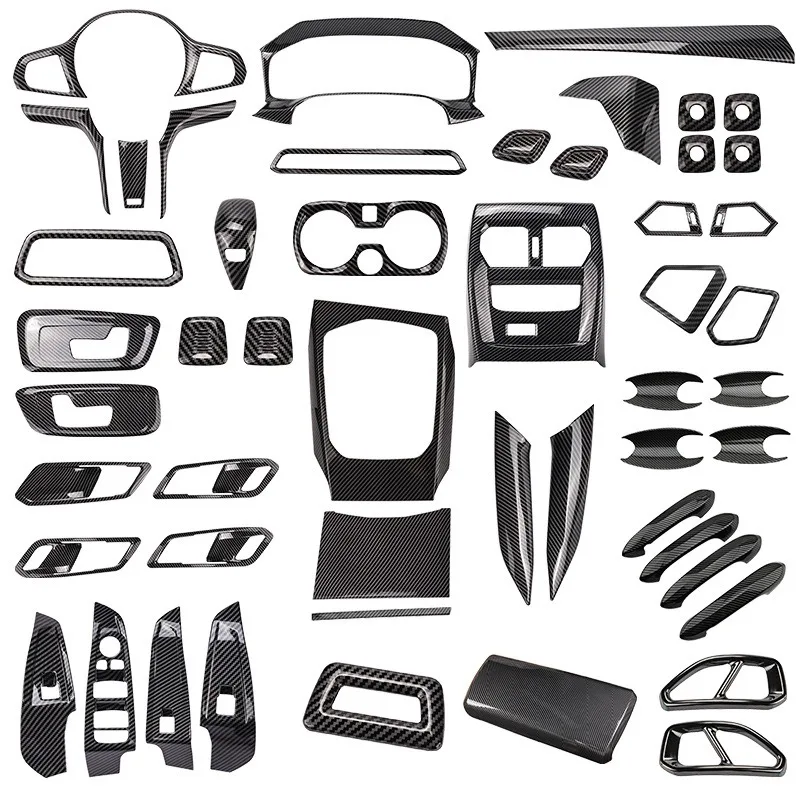 

For BMW 3 Series 4 Series G20 G21 G22 2020-2022 ABS Carbon Fiber Car Gear Panel Cover Interior Kit Trim Stickers Car Accessoires
