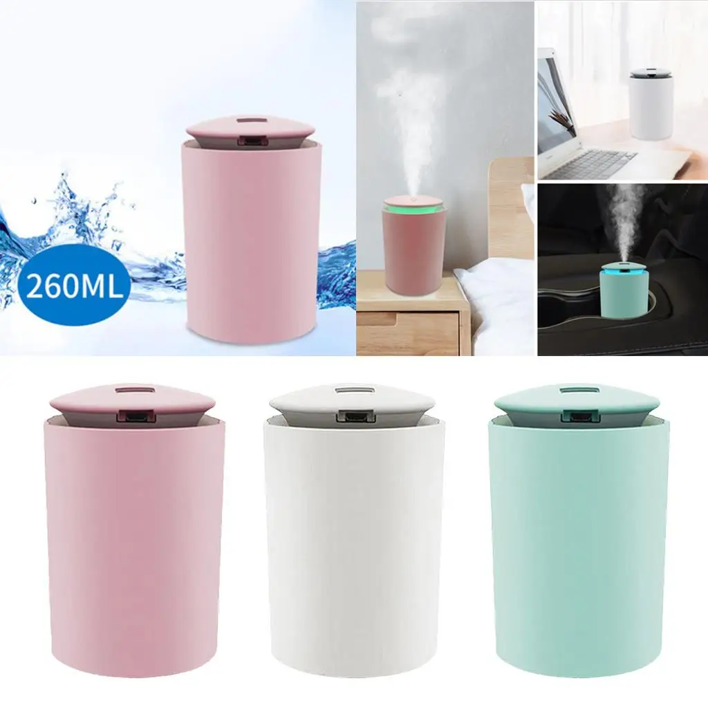 USB Essential Oil Diffuser Humidifier 260ml Tank for Bedroom