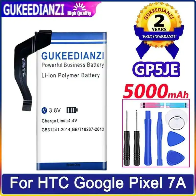

Safe For Htc For Google Pixel 7A Mobile Phone Battery GP5JE 5000mAh High Performance
