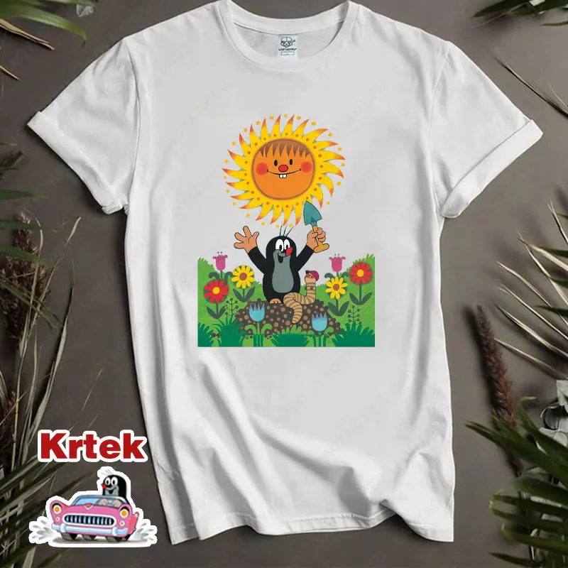 Camisetas geniales The Little Mole Story para bicicleta, camisetas de algodón puro con cuello redondo para hombres y mujeres, ropa nueva de dibujos animados de amigos juntos, regalo