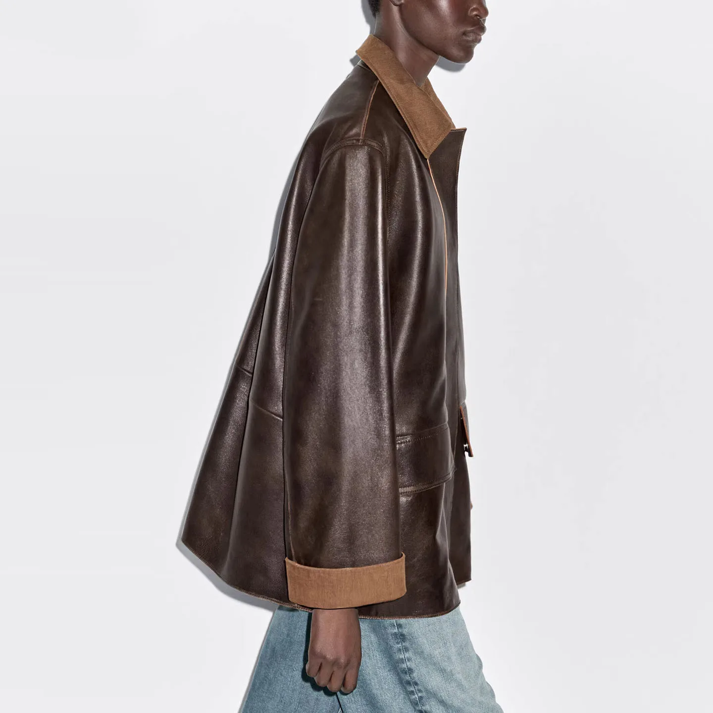 Gola de veludo parka jaet feminino casual sle stand fit outono 2025 nova chegada z marca outerwear casaco