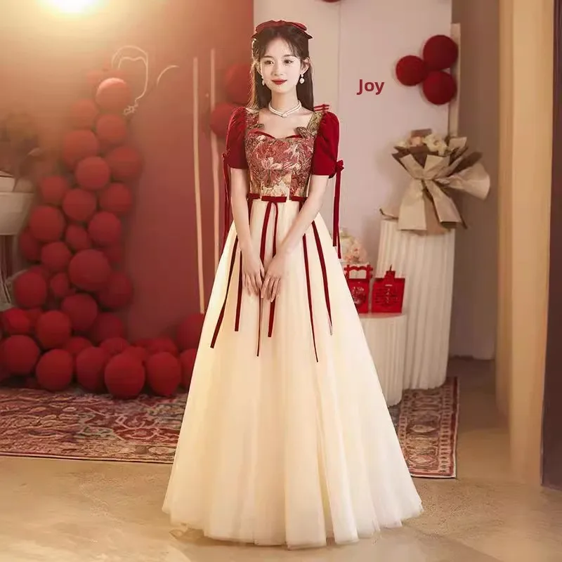 

plus Size Wedding Dr 2024 New Sle Slimming Belly Covering Fat MM 200 Pou Marriage Engagement Banquet Gown Long Skirt