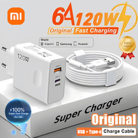 Xiaomi 120W Fast Charger USB 3.0 Type-C PD Cable Fast Charging Quick Charge Adapter For iPhone Samsung Xiaomi Pixel Cellphones