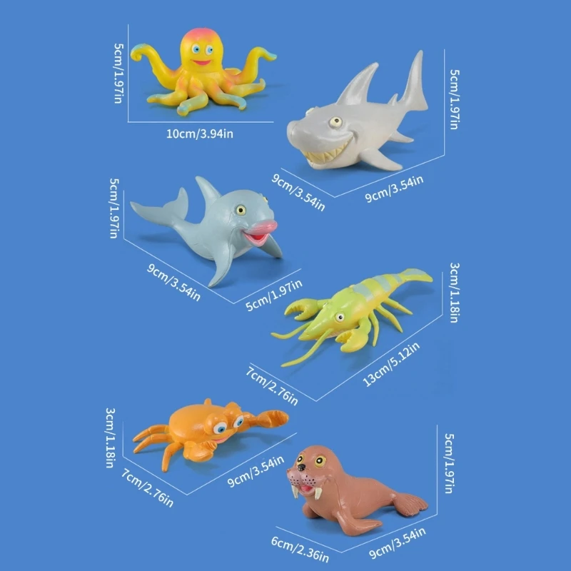 Modello balena realistica animale aragosta per raccolta esposizione 15UB