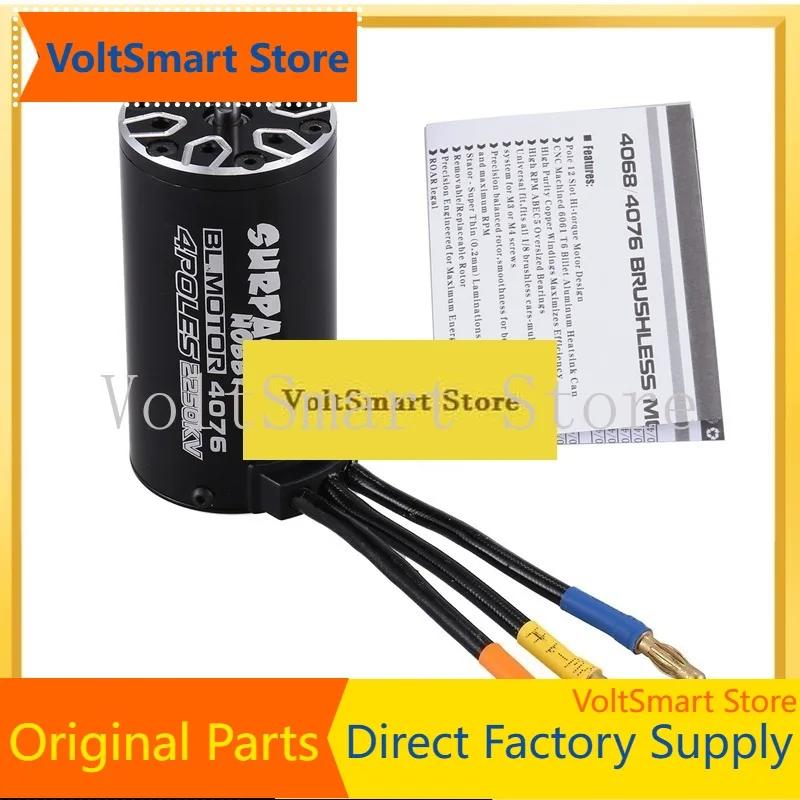 VoltSSURPASS HOBBY Waterproof 4076 2050KV 2650KV 2250KV 1700KV 1400KV Sensorless Brushless Motor For 1/8 RC Truck Car Parts HSP