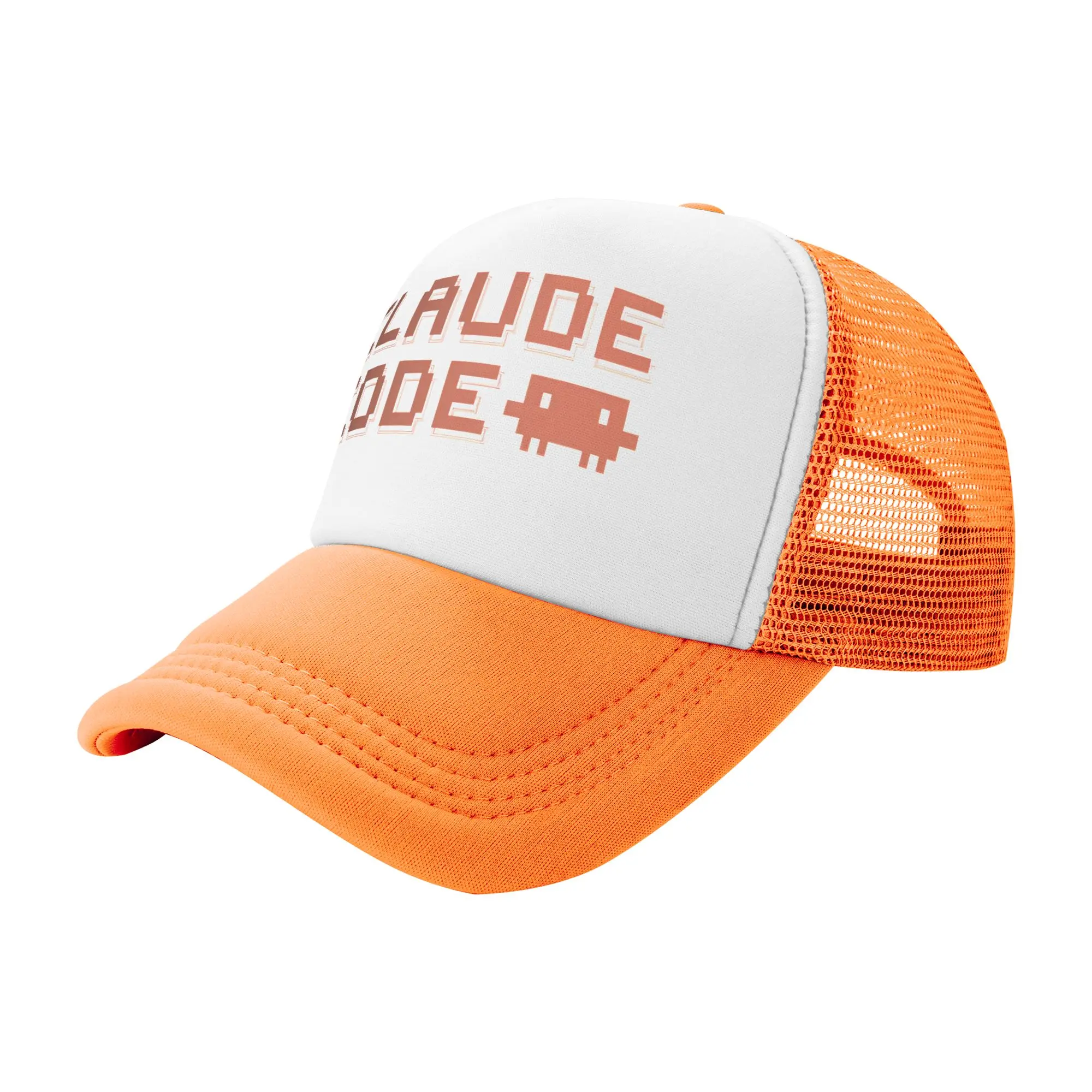 Claude Code Mesh Foam Trucker Hat Trendy  Summer Outdoor Mesh-back Baseball Cap Adjustbale For Casual Wear
