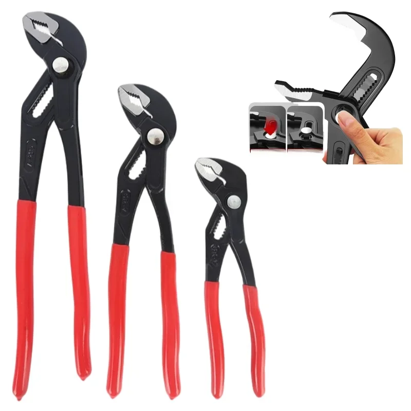 1pc 7/10/12 in Water Pump Pliers Multifunctional Universal Plumbing Pliers Adjustable Open Pipe Pliers Home Maintenance Tool view 2