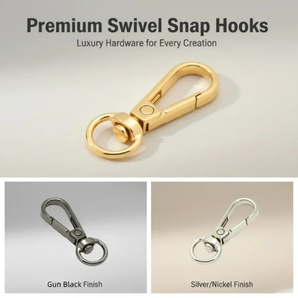 5-50Pcs 9mm Metal Bags Buckle Swivel Lobster Clasp Trigger Clip Snap Hook Handbag Hanger KeyChain DIY Sewing Accessories