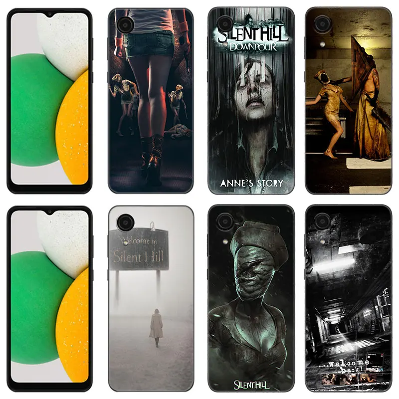 Horror Game Silent Hill Black Silicone Phone Case For Samsung Galaxy A01 A03 Core A04 E A02 A05 A10 A20 A21 A30 A50 S A6 A8 + A7