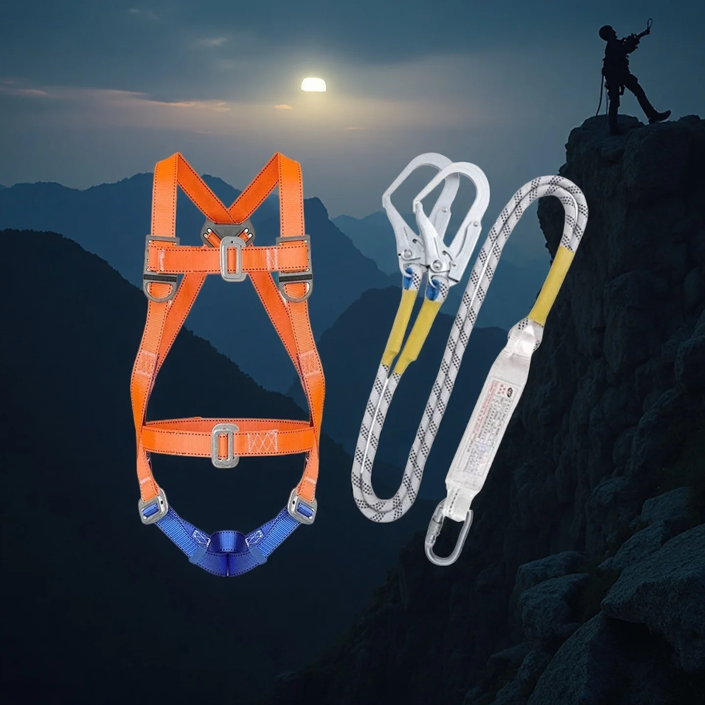 Adjustable Lanyards Safe Belts High-altitude Safety Strap Fall Protection Fall Arrest Kite Climbing Lanyards Ladder Safety Belts