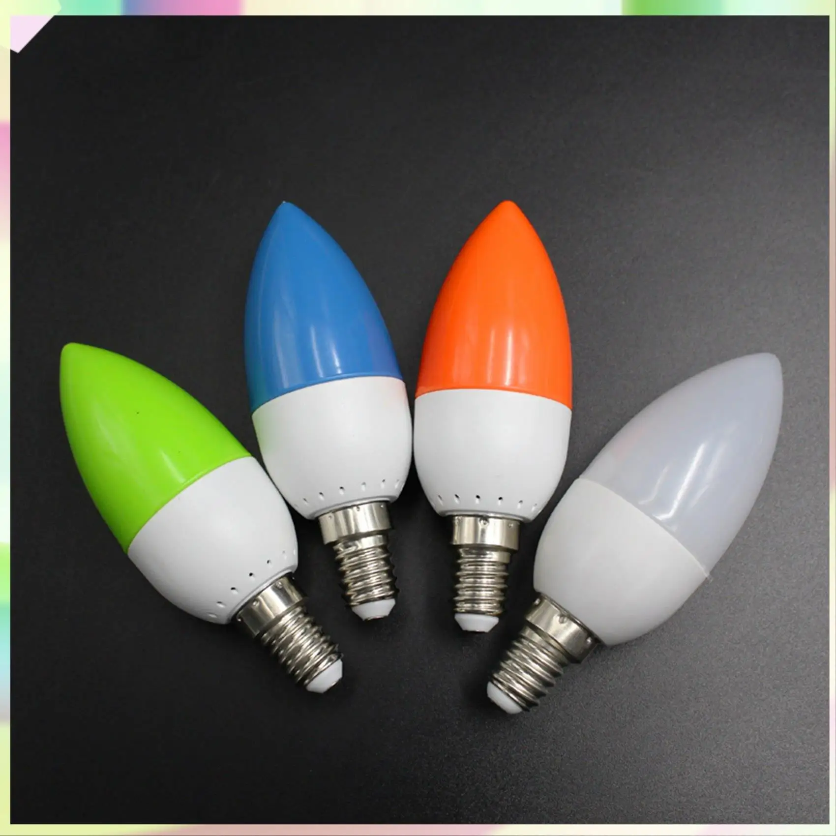 

B23B 2X E14 LED Color Candle Tip Bulb, Color Candle Light,Red