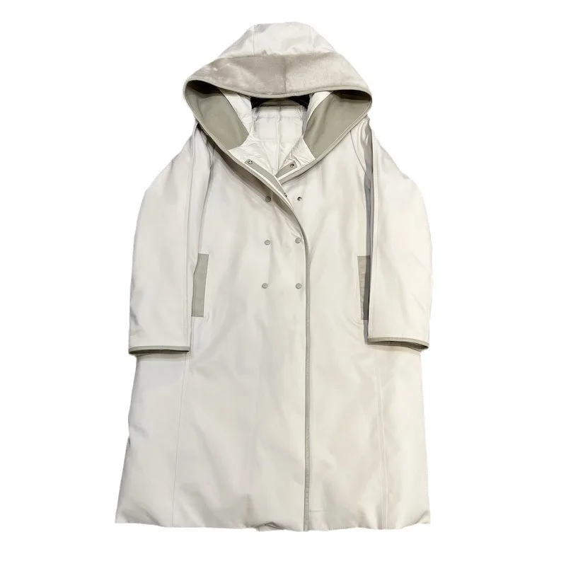 ملابس نسائية لعام 2025 سترة فضفاضة ذات قلنسوة قابلة للعكس من الفرو لخريف وشتاء جديد 1104 #1