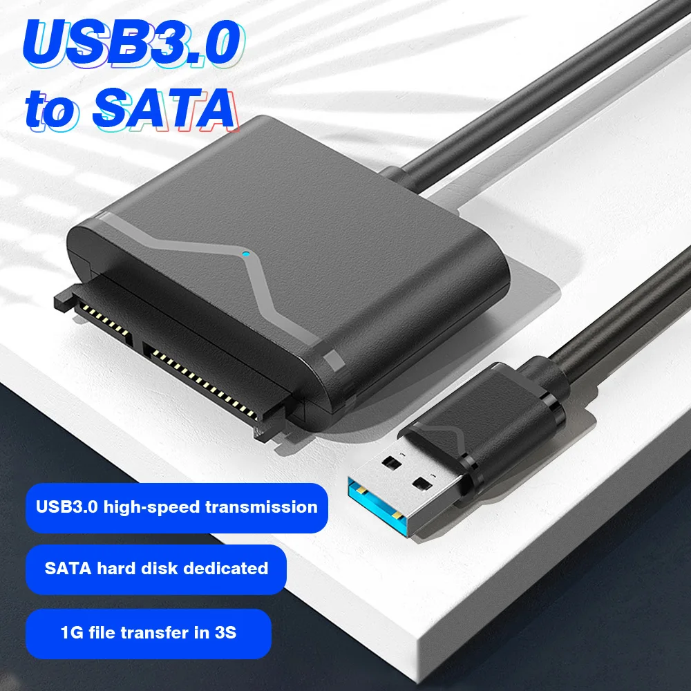 

USB 3.0 to SATA Hard Drive Adapter Conversion Cable 5Gbps Fast Transfer For 2.5" 3.5" Laptop Hard Drive SATA HDD SDD DVD CD-ROM