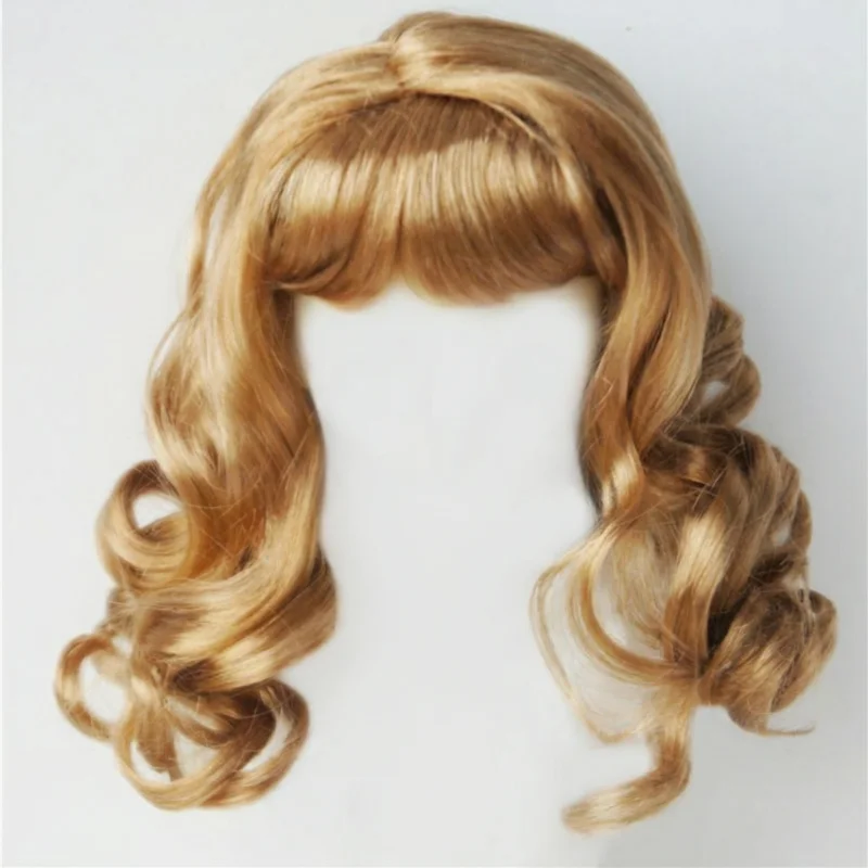 

Кукольные парики для девочек! JD038 6-7 дюймов 7-8 дюймов 8-9 дюймов длинные мягкие волнистые синтетические мохеровые парики BJD YOSD MSD SD аксессуары для кукол