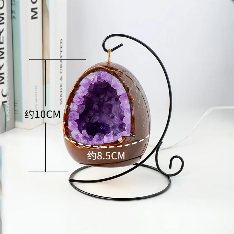 

Natural Amethyst Hole Dinosaur Egg Night Light Amethyst Cornucopia Amethyst Teeth LED Light Home Lighting