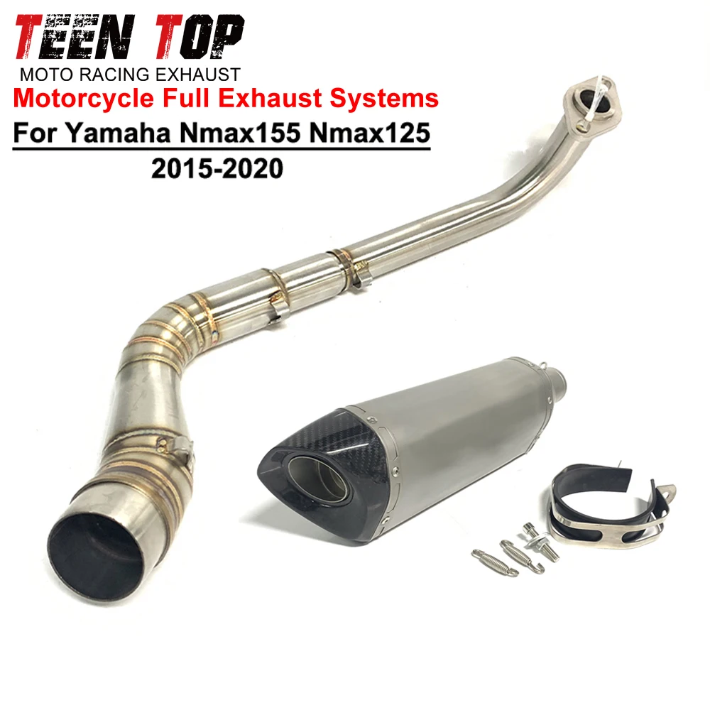 Stainless Steel N-max 125 Exhaust Systems Moto DB Killer For YAMAHA Nmax 155 Nmax 125 2015-2020 Front Link Pipe Escape Muffler