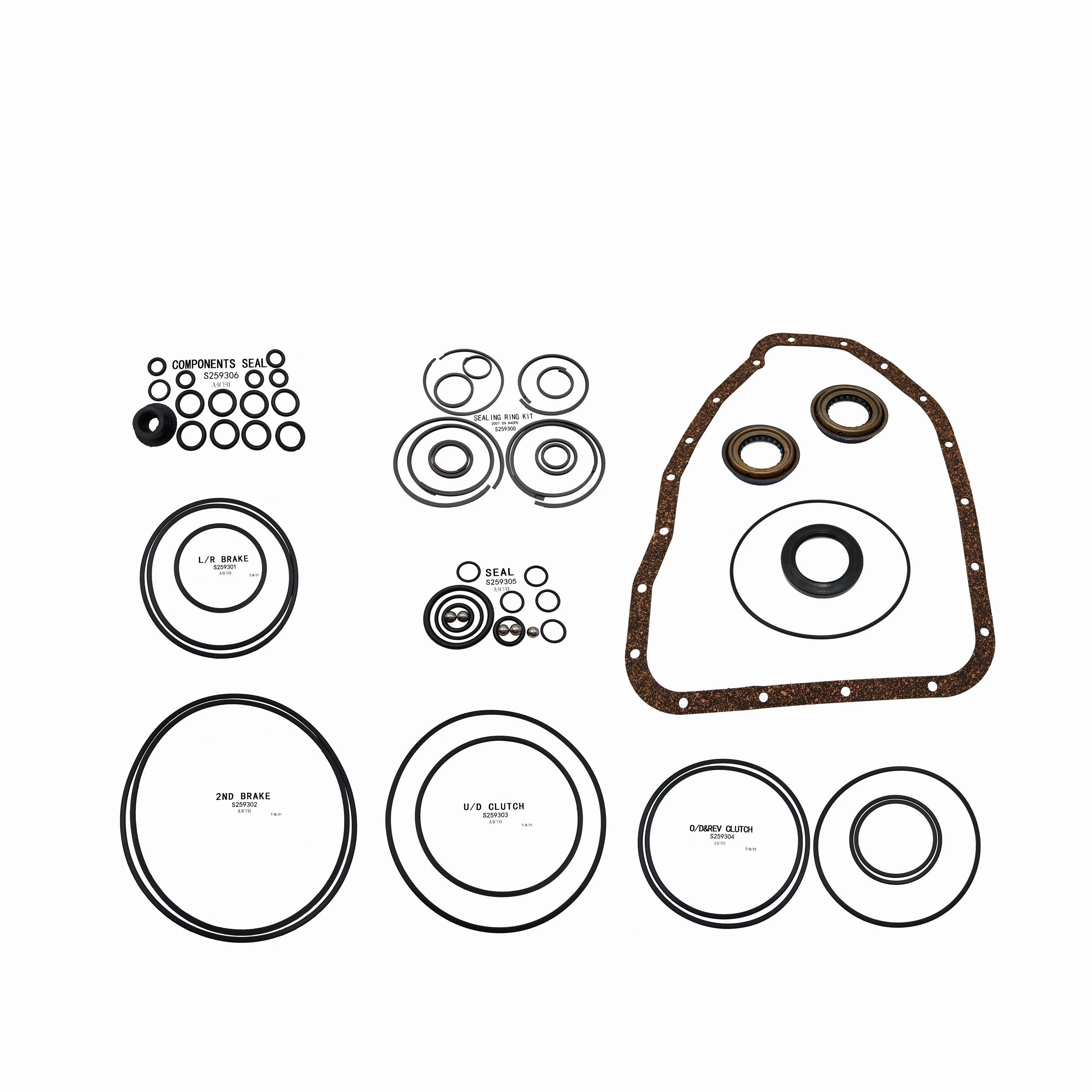 

A4CF0 Automatic Gearbox Transmission Clutch Repair Kit Oil Seal Rebuild Kit H259602A for Hyundai for Kia Car Parts