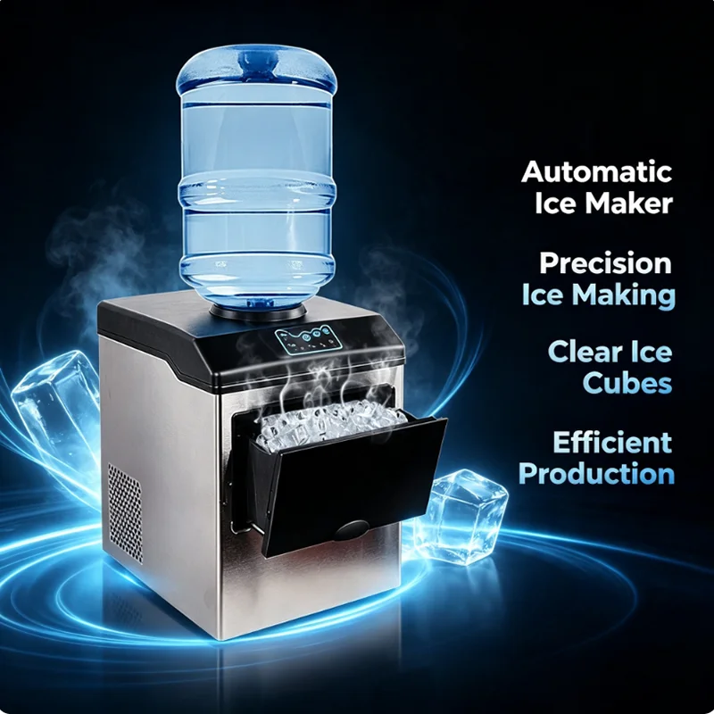 Countertop Ice Maker Portable Ice Machine with Crushed Ice and Water Dispenser