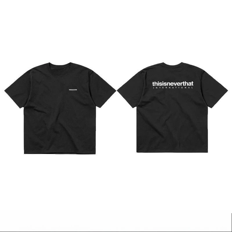 Korean Fashion Brand Thisis Short Neverthat Sleeve T-shirt Letter Before and After Print Summer 2026 New Cotton