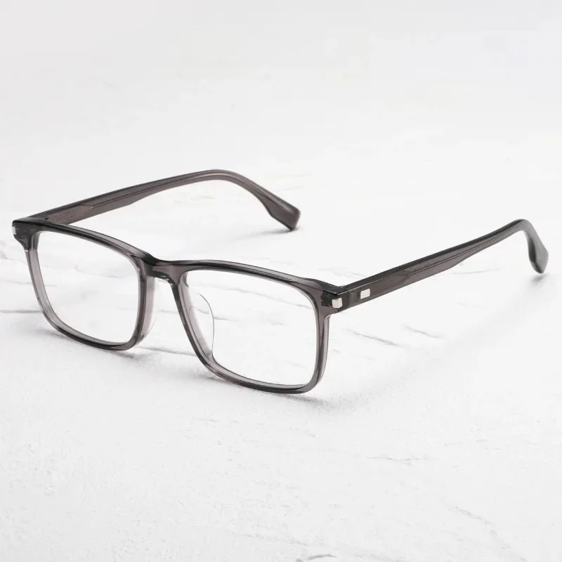 NN120 Rectangle Acetate Eyeglasses Frame Men Trending Transparent Eyeglass Frames Lightweight Design Fits High-Index Lenses