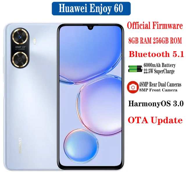 Official New Huawei Enjoy 60 Mobile Phone 8GB RAM 128GB 256GB ROM 6.75