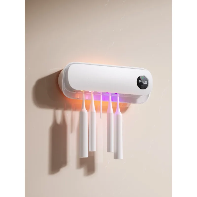 UV Toothbrush Sanitizer with 20-Min Quick Dry Dual Mount Rechargeable Toothbrush Cleaner Holder for Bathroom Family Use image 5