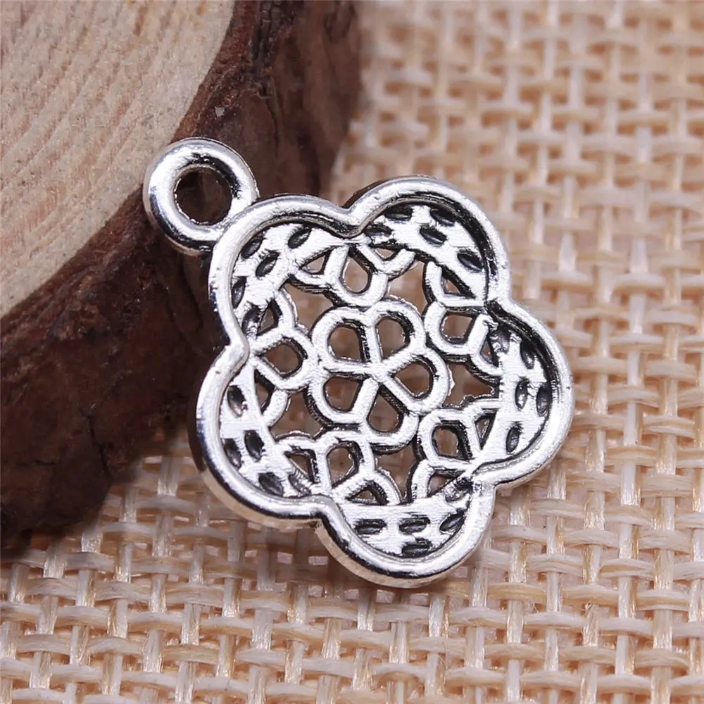 Jewellery Making Supplies Charms Bag Charm Round Flower Flake Cute