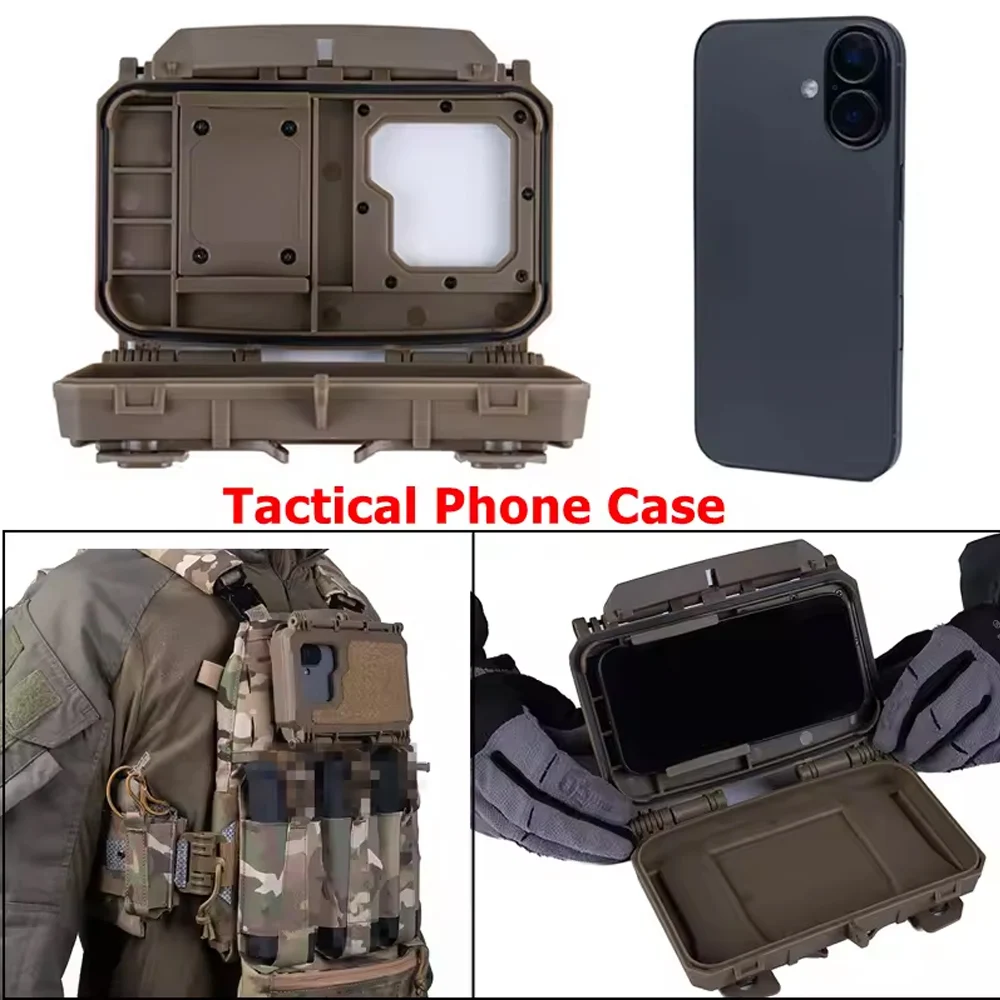 

Universal Tactical Phone Case V2 PLUS MOLLE Vest Map GPS Navigation Board Device Holder for Airsoft Paintball Hunting CS Game