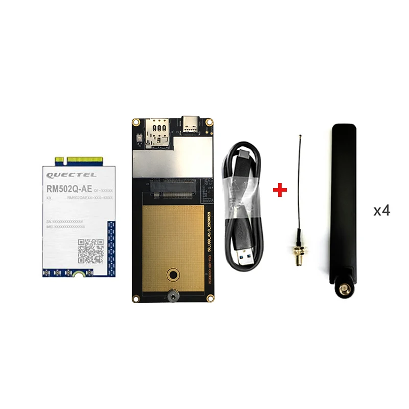 Quectel RM502Q-AE 5G Sub-6GHz M.2 Global module with Type-C 3.0 to USB adapter board 5G antenna SMA Female to IPEX4 MHF4 Pigtail