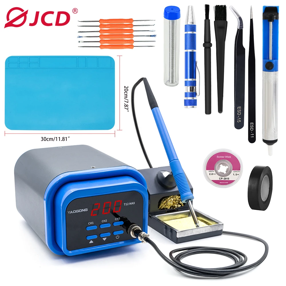 

T12MAX Intelligent temperature Control 90W Soldering iron Soldering Station Set LED Display Professional Welding Repair Tools