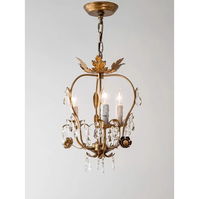 

American country chandelier bedroom bedside lamp aisle balcony entrance lamp retro cloakroom crystal small dining room lamp