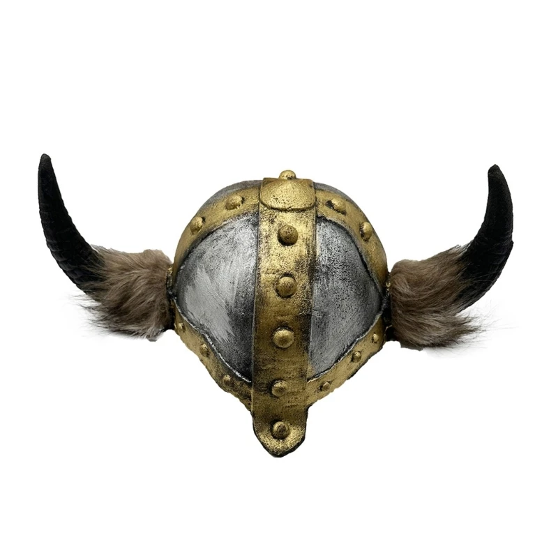 N7YF Vikinges Helmets with Horn Berserkers Soldier Warrrior Hat Halloween Cosplay LARP
