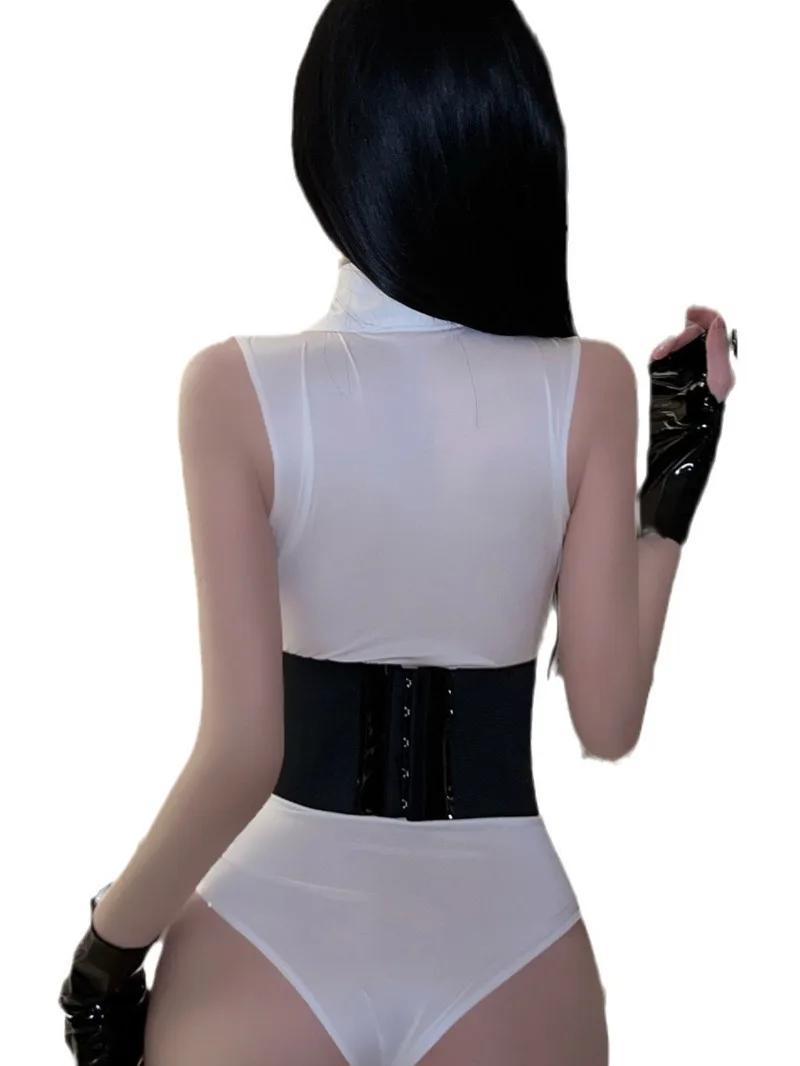 붕대 한 이국적인 조각 속옷 나이트 클럽 유니폼 Romper 여성 의류 자르기 섹시한 탑 레이스 점프 슈트 바디 슈트 VMR7