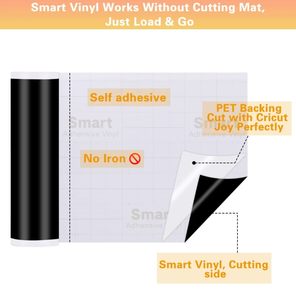 13in x 3ft Smart Permanent Vinyl suitable for Explore and Maker 3 - No mat cutting, create DIY projects, stickers, etc.