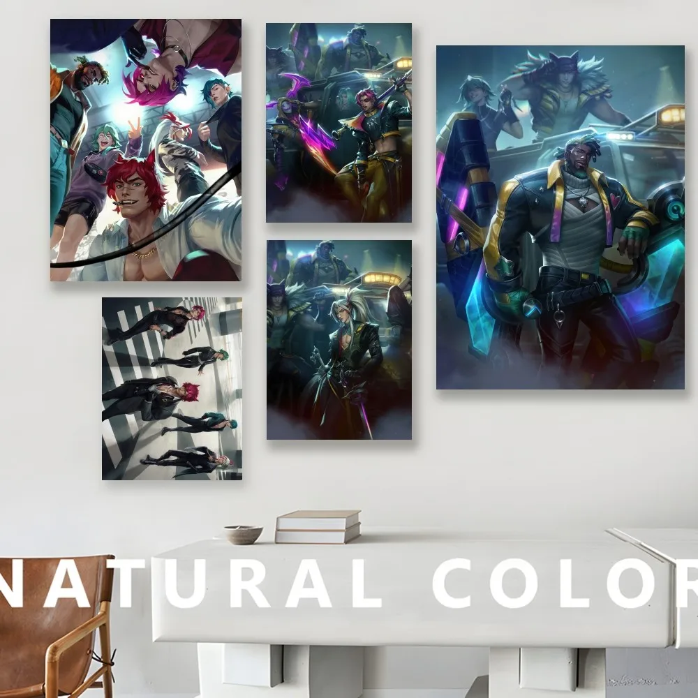 L-LOLs Heartsteel Ezreal Sett Kayn Poster Prints Wall Painting Bedroom Living Room Wall Bar Restaurant Sticker Large