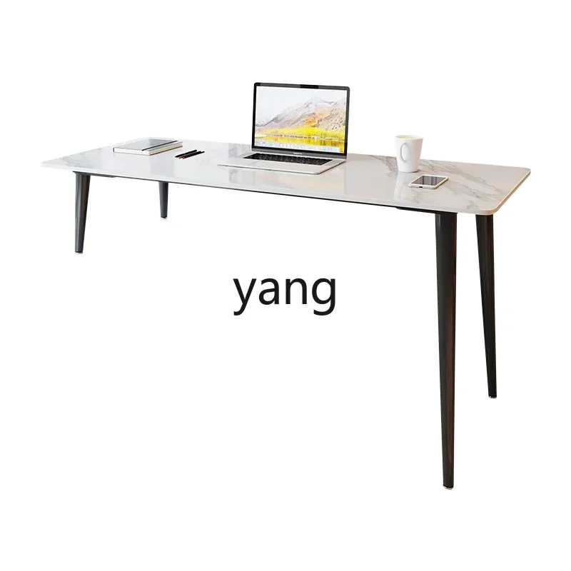 LH bay window desk long and short legs custom simple bedroom writing desk rock slab computer desk