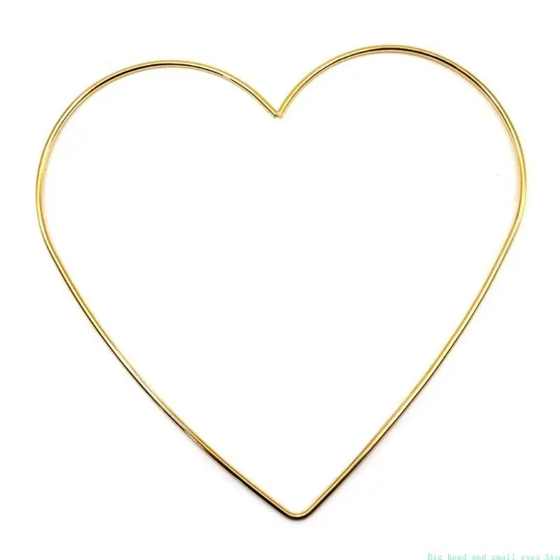 50-200mm Lov Shaped Dream Catcher Frame Circle Ring Metal Macrame Lov Hoop for Handmade Dreamcatcher Making Wall Drop Shipping