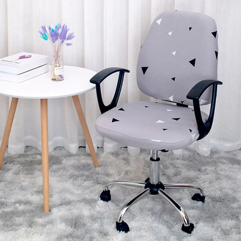 Elastic Printed Spandex Computer Chair Covers Lift  Rotating Universal Office Chair Cover Thicken Armchair Protect Seat Cover