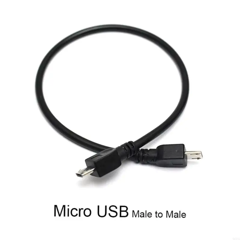 Q6PA 5 핀 마이크로 USB 수컷 마이크로 USB 수컷 OTG 변환기 어댑터 데이터 케이블