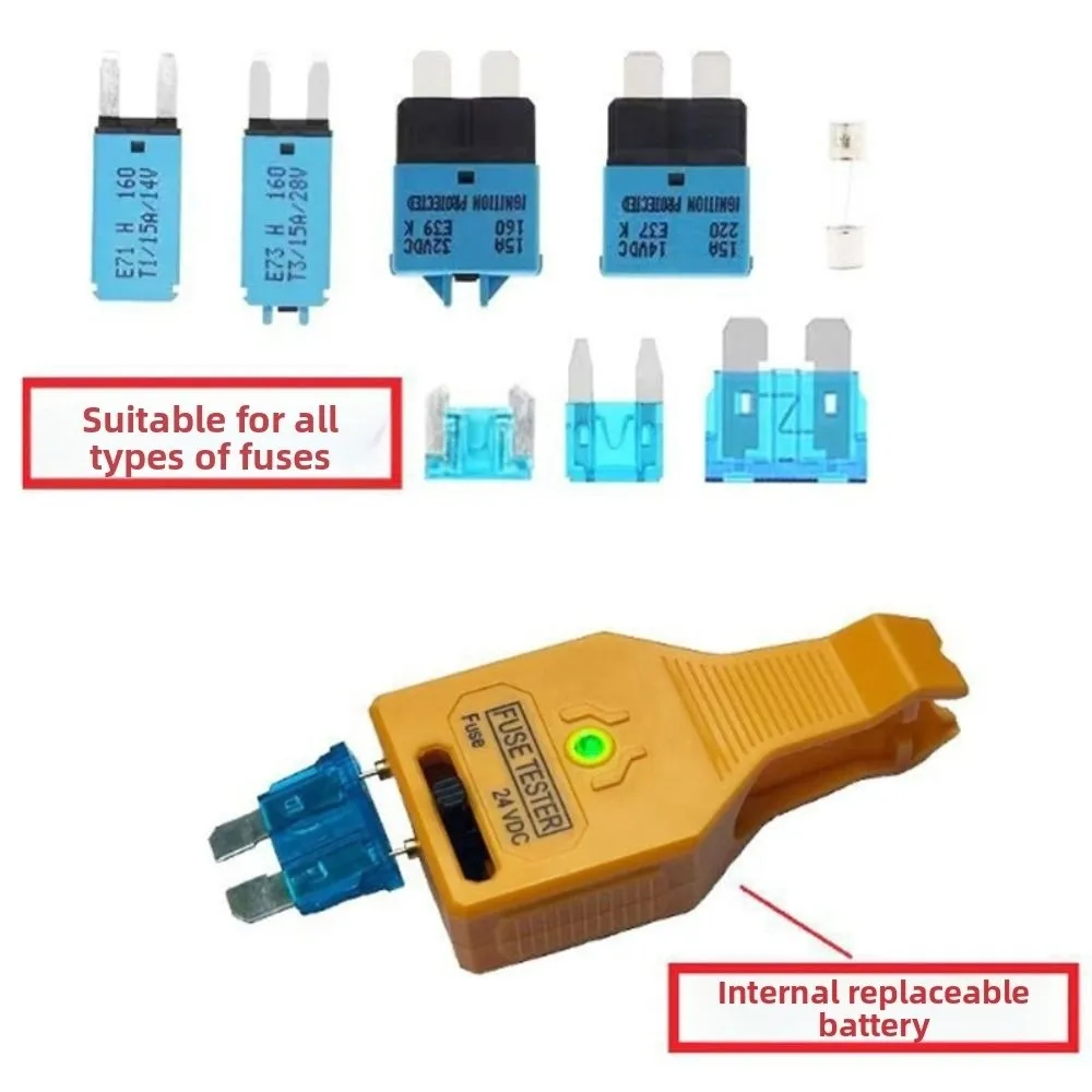 New Universal Car Fuse Tester Puller with LED Indicator Light Easy to Use Car Fuse Type Tester Plastic Puller Kit for Car Fuse