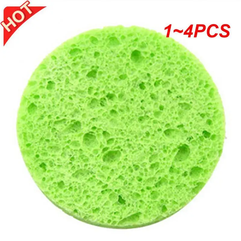 1~4PCS Exfoliating Refreshing Effective Gentle Reusable Wood Pulp Cleansing Sponge