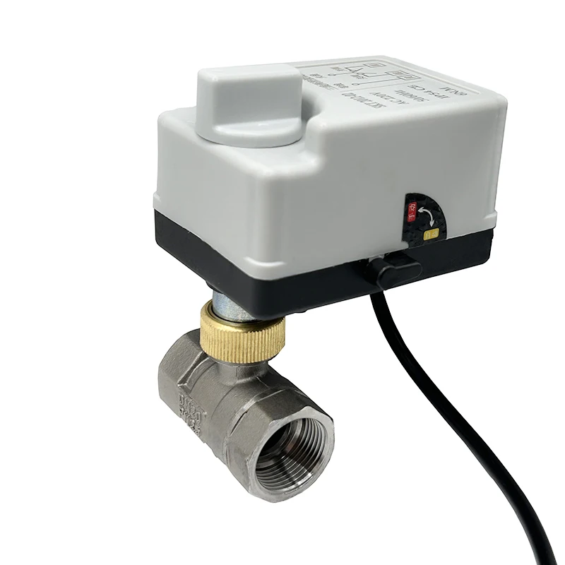 Imagem -05 - Válvula de Esfera Elétrica com Interruptor Manual Motorizado Ball Valve Três Fios Dois Controle Point 220v 12v Aço Inoxidável