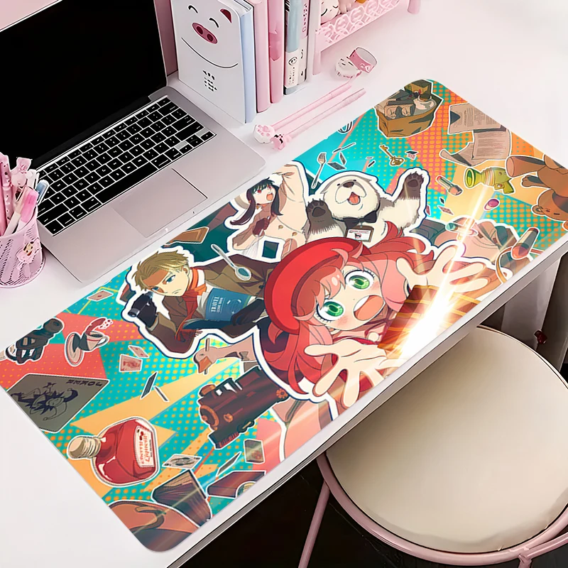 

Mouse Pad Gamer Anti-slip Anime Desk Mat Gaming PC Accessories Tablet Pad Large HD Mousepad S-spy X Family Extended Keyboard Mat